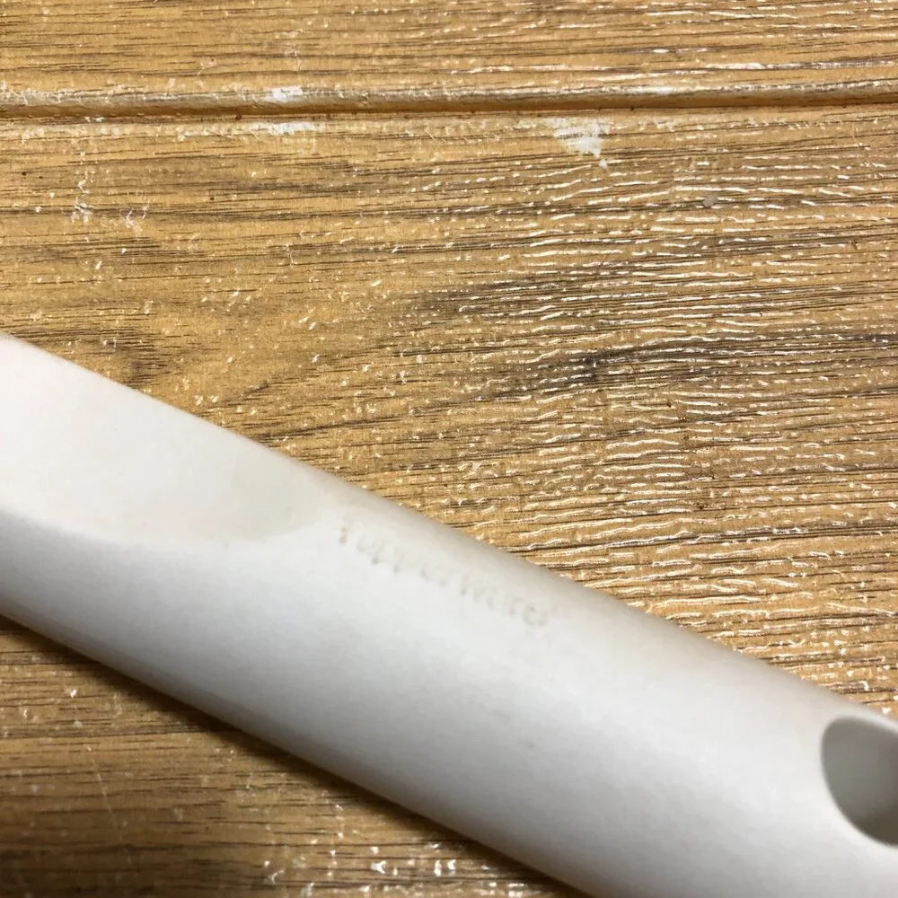 Tupperware Ice Cream Scoop White Handle Blue Knob #3045